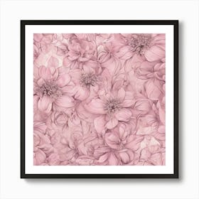 Pink Flowers 3 Art Print