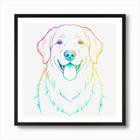 Rainbow Retriever 1 Art Print