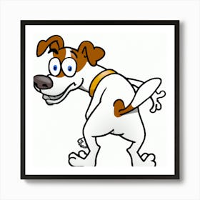 Cartoon Pic Jack Russell-Food!!! Art Print