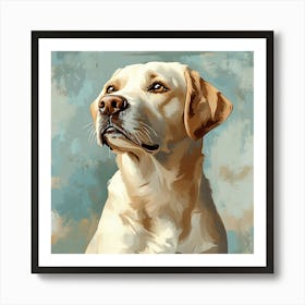 Labrador Retriever Calm Oil Painting Art Print