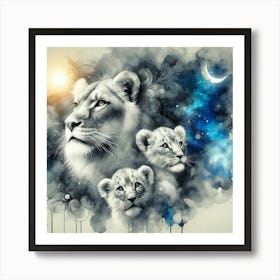 Creative Wild Animal Representation 105 Art Print