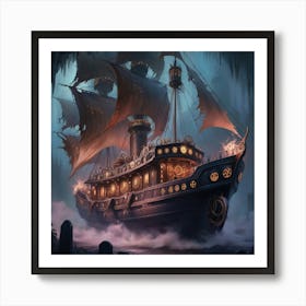 Leonardo Phoenix A Bewitchingly Haunting Gothic Temporal Trawl 1 Art Print