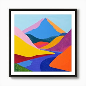 Colourful Abstract Fuji Hakone Izu National Park Japan 1 Art Print