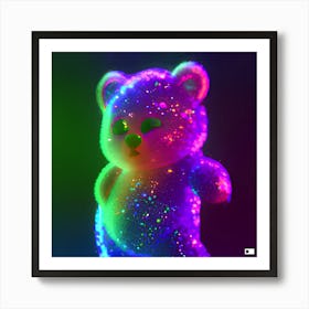 Glow In The Dark Teddy Bear Art Print