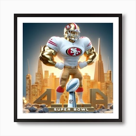 San Francisco 49ers Helmet Art Print by VisualVibes4U - Fy