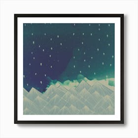 Snowy Mountains Art Print