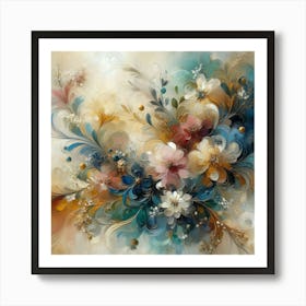 Abstract Floral Painting 14 Art Print