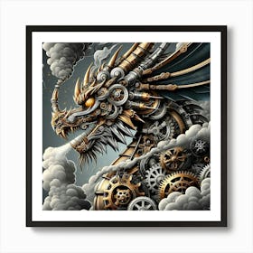 Steampunk Dragon 4 Art Print