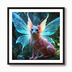 Fairy Glowing Fairy Animal 12 Art Print