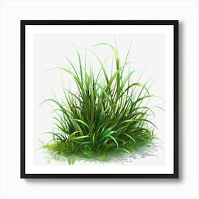 Watercolor-Spring-Grass-Clipart.19 Art Print