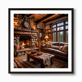 Rustic Living Room Art Print