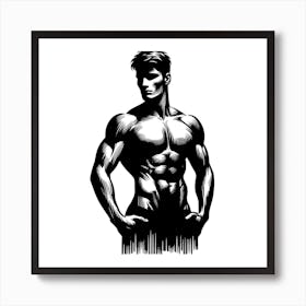 Muscular Man 7 Art Print