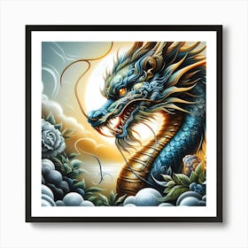 Dragon Chinese Painting Art Print