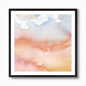 Morning Mist At The Lake Square Art Print