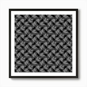 Abstract Black And White Seamless Pattern Art Print