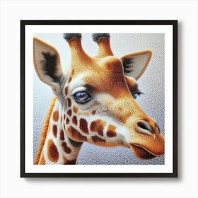 Graceful Gem: A Majestic Giraffe in Diamond Brilliance Art Print
