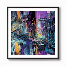 Futuristic City 3 Art Print