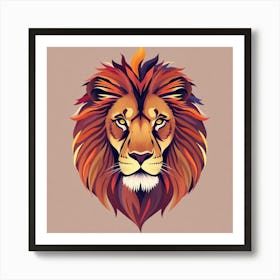 Lion Head 4 Art Print