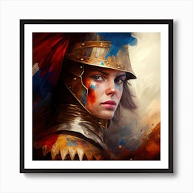 Powerful Medieval Warrior Woman  #4 Art Print