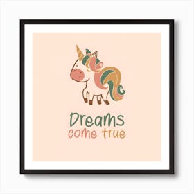 Dream Come True Unicorn Art Print