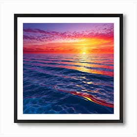 Sunset Over The Ocean 27 Art Print