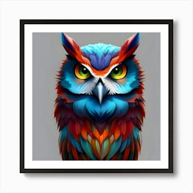 Colorful Owl 28 Art Print