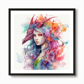 Dragon Girl Art Print