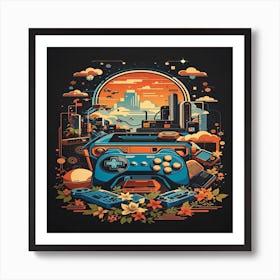 Video Game Controller Art Print