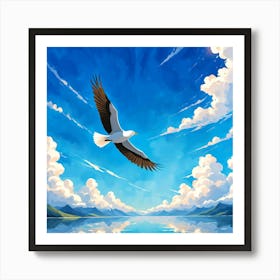 Seagull In The Sky 1 Art Print