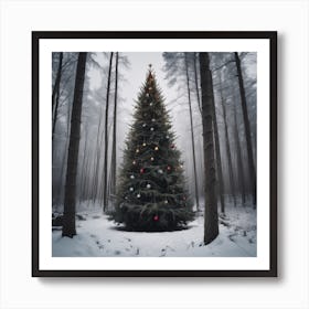 Christmas Tree In The Forest 19 Art Print