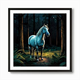 Moonlit Equine Art Print