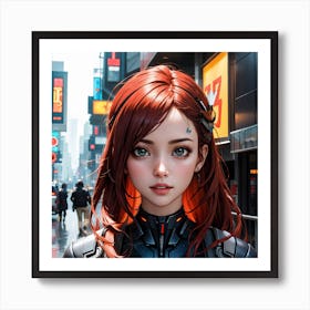 Cyber Girl Art Print