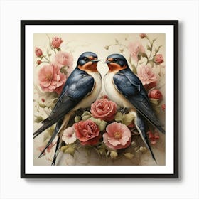 Swallows Art Print 0 Art Print