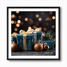 Elegant Christmas Gift Boxes Series013 Art Print