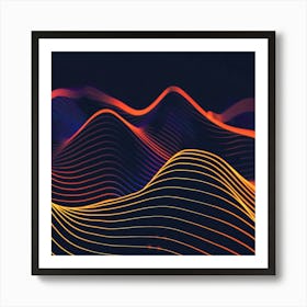 Abstract Wave Pattern 14 Art Print