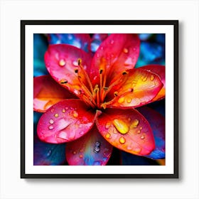 Watercolor Vibrant Colours Bright Studio Photography Complex Details High Detail Art Print