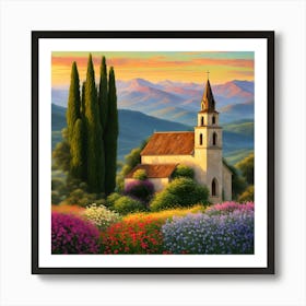 Church In The Valley Art Print