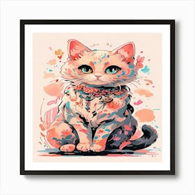 Cat Painting Art Print