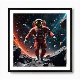 Galactic Dreams: An Astronaut's Infinite Journey Art Print