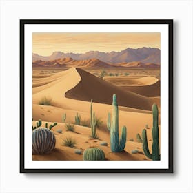 Desert Landscape 5 Art Print