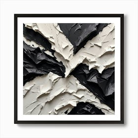 Black and White Abstract Art 353 Art Print