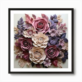 Paper Flower Wall Art 2 Art Print