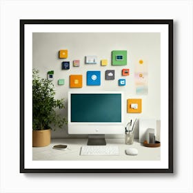 A Photo Of A Computer Desktop With Several Icons O (2) Art Print