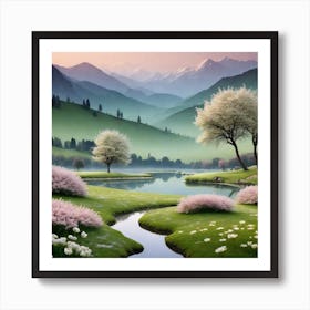 Landscape Painting 48 Art Print