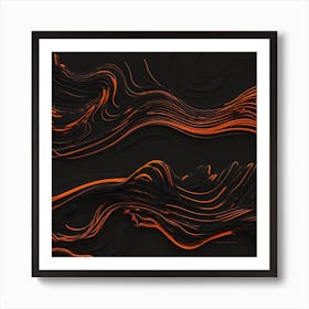 Black and Orange Art Print