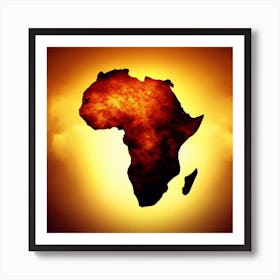 Africa In Flames Stock Photo Art Print