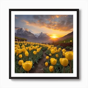 Yellow Tulips 4 Art Print