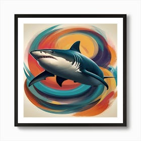 Shark In The Ocean Art Print