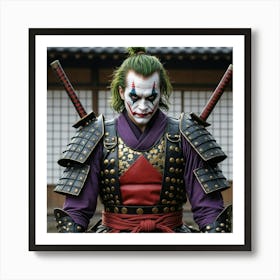 Joker In Samurai Costume Art Print