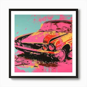 Car Crash Pop Art 2 Art Print